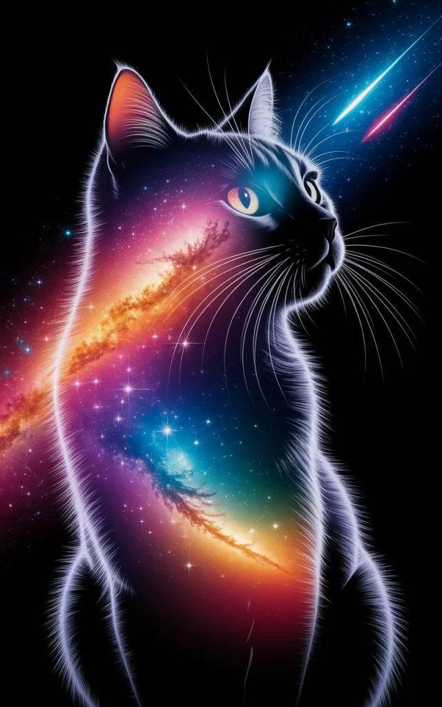 Ideogram: Cosmic Cat Double Exposure Art Mastery - v2a - Image 3