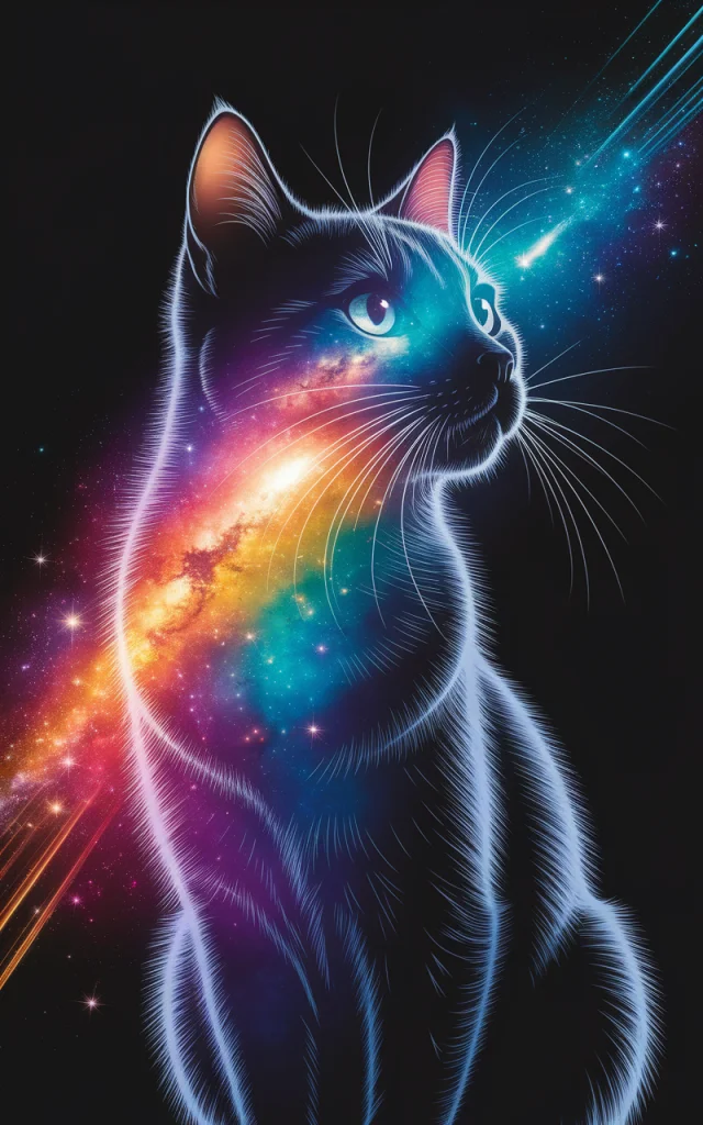 Ideogram: Cosmic Cat Double Exposure Art Mastery - v2a - Image 2