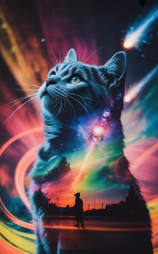 Ideogram: Cosmic Cat Double Exposure Art Mastery - v3.0 - Image 4