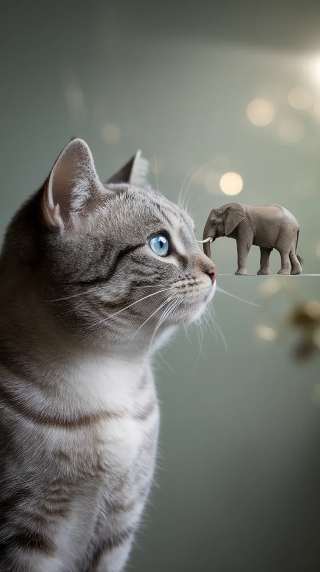 Ideogram: Surreal Cat Miniature Elephant AI Art Showdown - v2.0 - Image 3