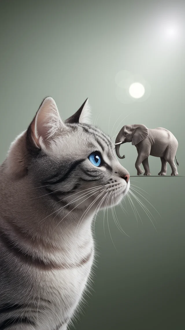 Ideogram: Surreal Cat Miniature Elephant AI Art Showdown - v2a - Image 2