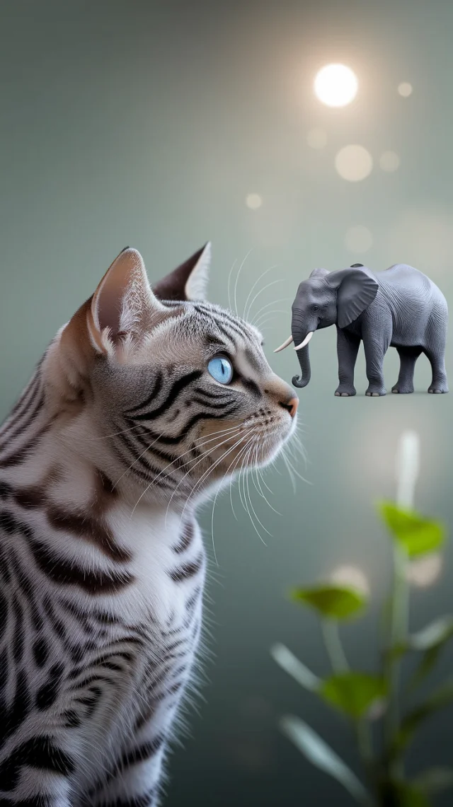 Ideogram: Surreal Cat Miniature Elephant AI Art Showdown - v2a - Image 3