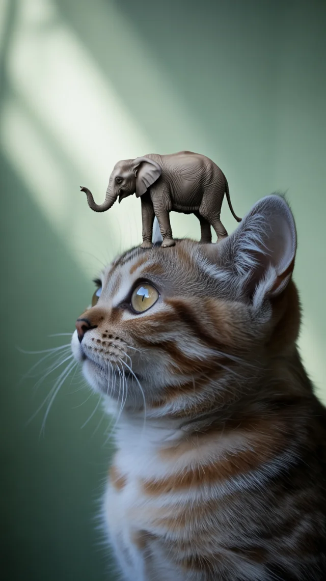 Ideogram: Surreal Cat Miniature Elephant AI Art Showdown - v3.0 - Image 4