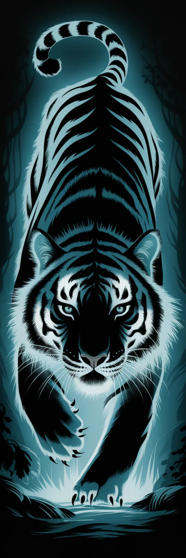Glowing Tiger Art: Ideogram Dark Fantasy Comparison - v2.0 - Image 4