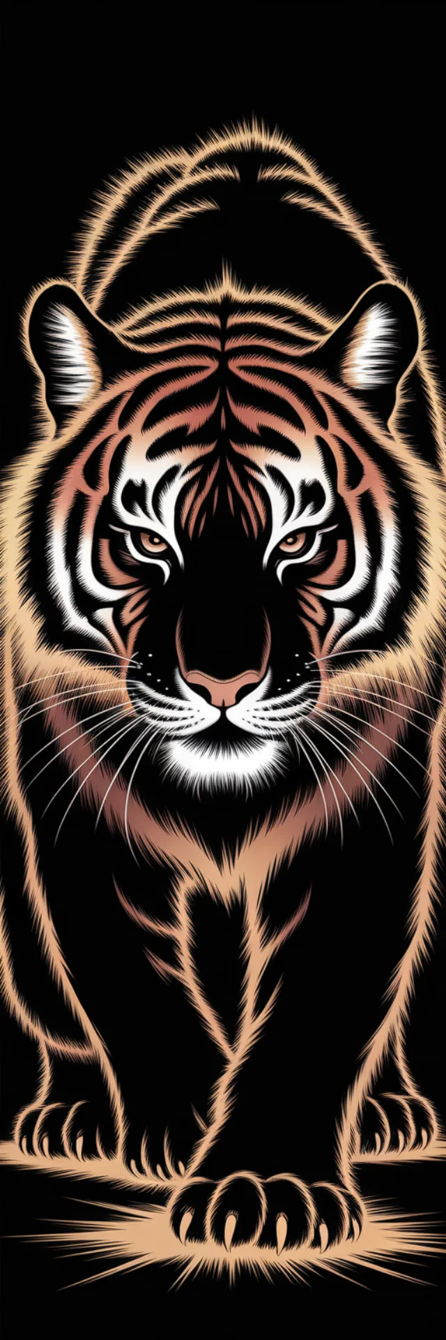 Glowing Tiger Art: Ideogram Dark Fantasy Comparison - v2a - Image 2