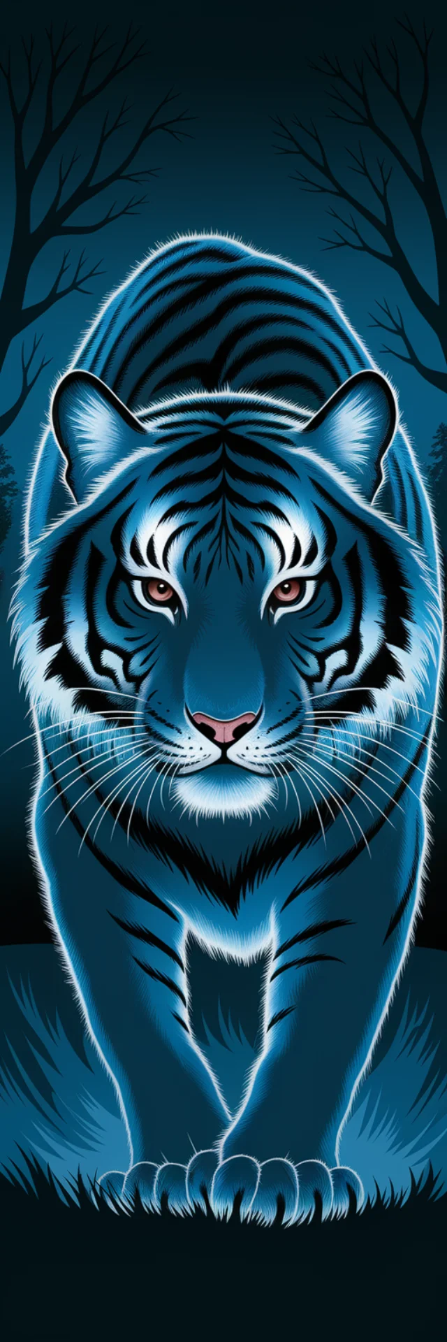 Glowing Tiger Art: Ideogram Dark Fantasy Comparison - v2a - Image 3