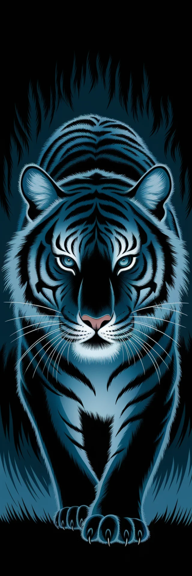 Glowing Tiger Art: Ideogram Dark Fantasy Comparison - v2a - Image 4
