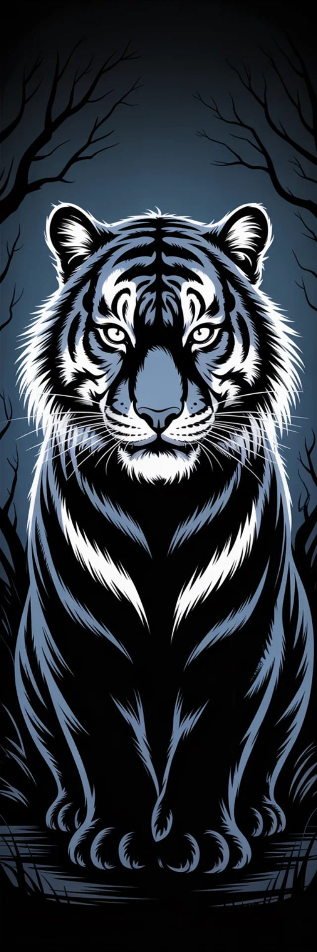 Glowing Tiger Art: Ideogram Dark Fantasy Comparison - v3.0 - Image 3