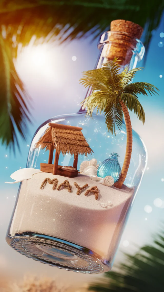 Ideogram: Best 3D Render Miniature Tropical Paradise Bottle - v2.0 - Image 3