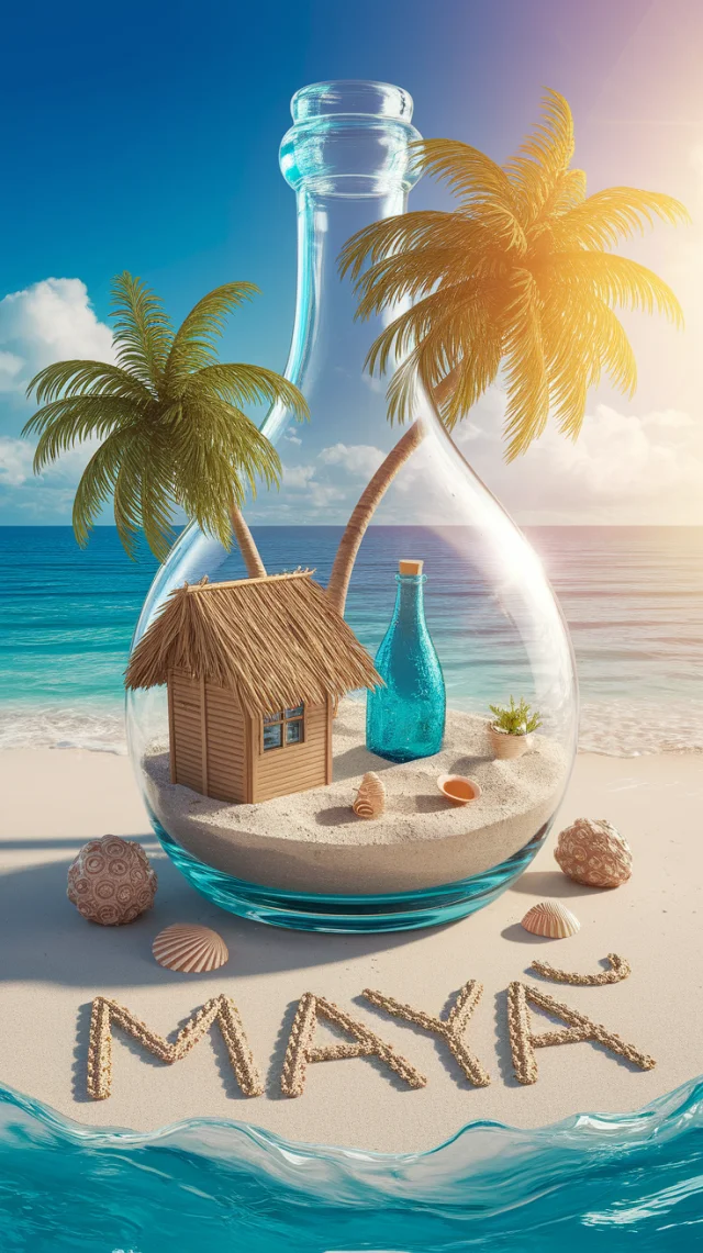 Ideogram: Best 3D Render Miniature Tropical Paradise Bottle - v2a - Image 2