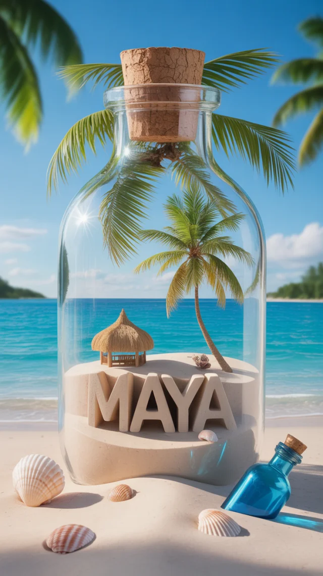 Ideogram: Best 3D Render Miniature Tropical Paradise Bottle - v3.0 - Image 3