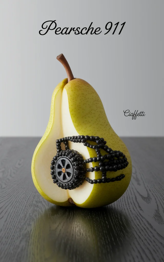 Pear Carved Porsche 911 AI Art: Ideogram Version Test - v2a - Image 2