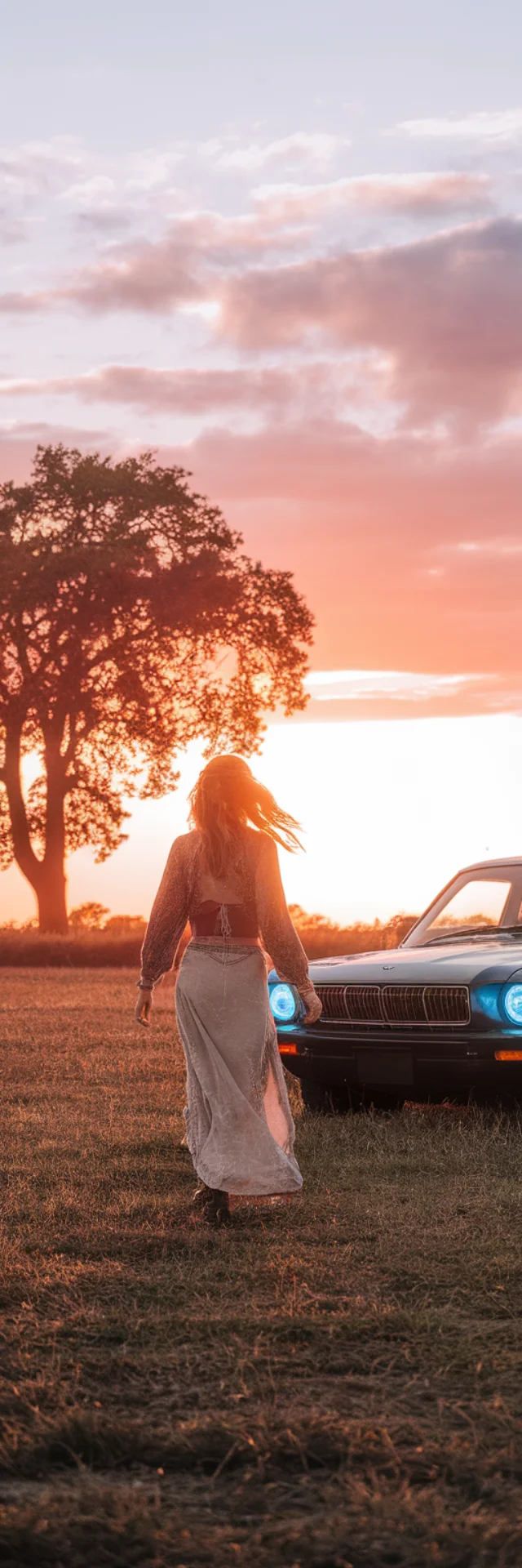Vintage Car Sunset AI: Ideogram v2a, v2.0, v3.0 Compared - v2.0 - Image 1