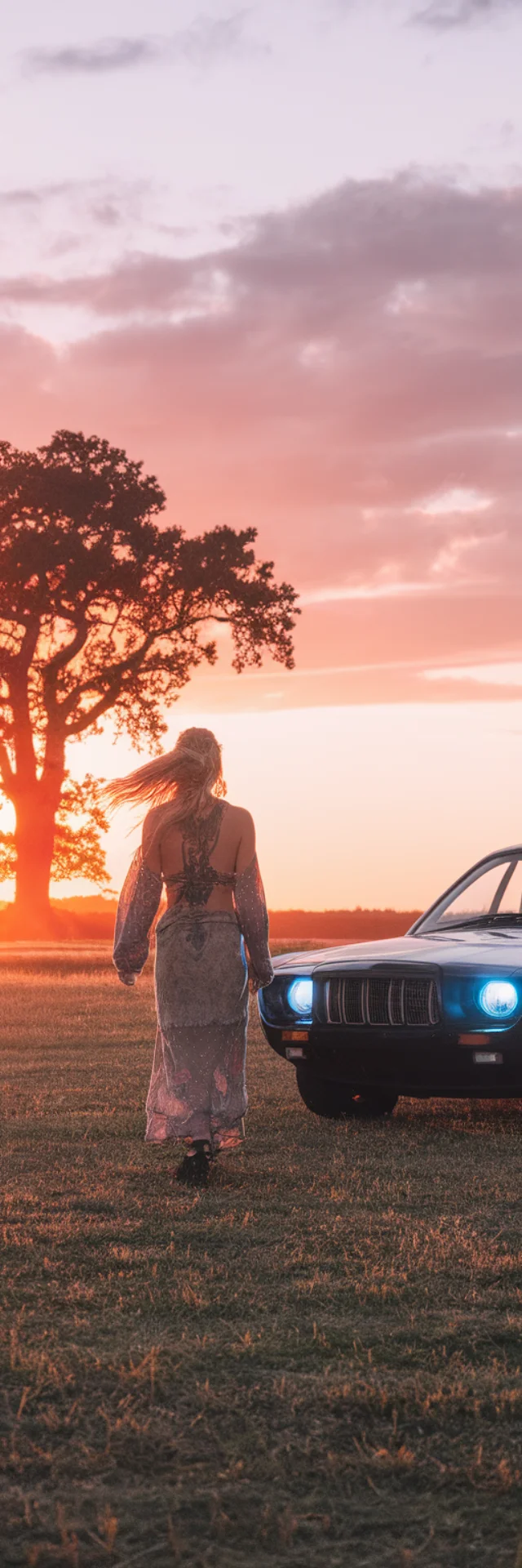 Vintage Car Sunset AI: Ideogram v2a, v2.0, v3.0 Compared - v2.0 - Image 2