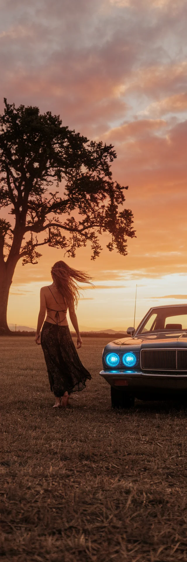 Vintage Car Sunset AI: Ideogram v2a, v2.0, v3.0 Compared - v2a - Image 2