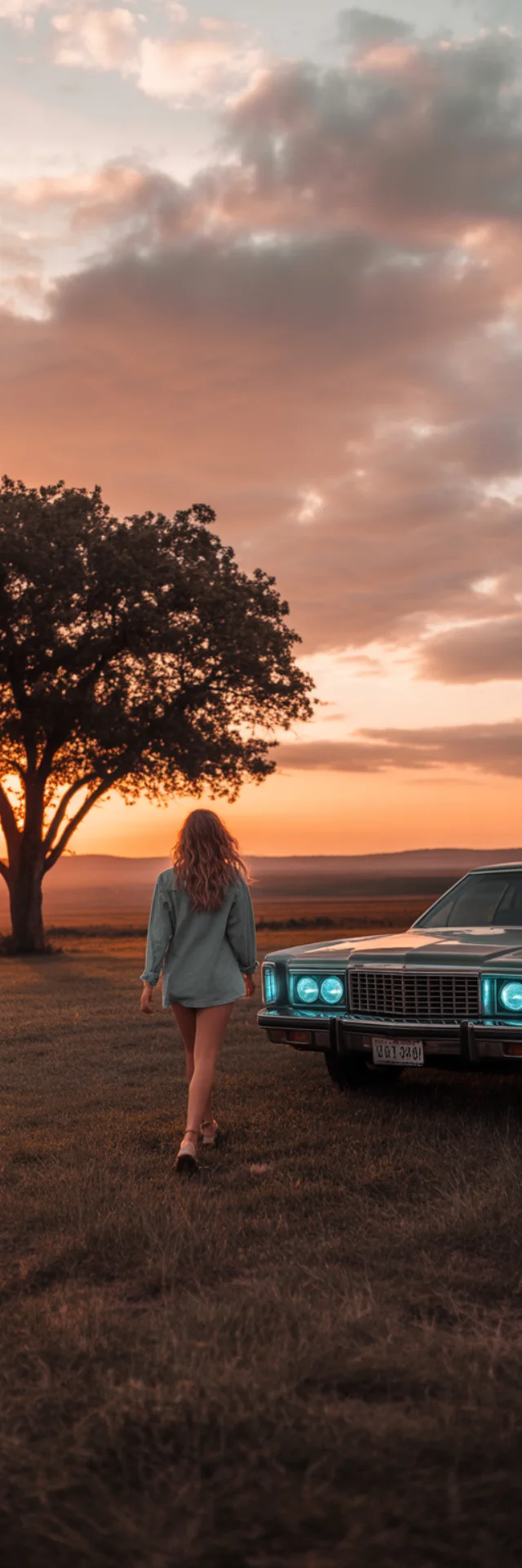 Vintage Car Sunset AI: Ideogram v2a, v2.0, v3.0 Compared - v3.0 - Image 1