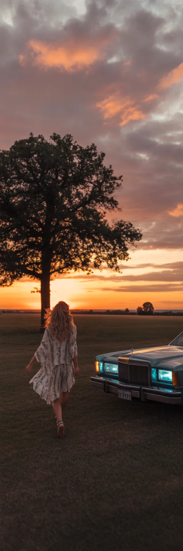Vintage Car Sunset AI: Ideogram v2a, v2.0, v3.0 Compared - v3.0 - Image 2