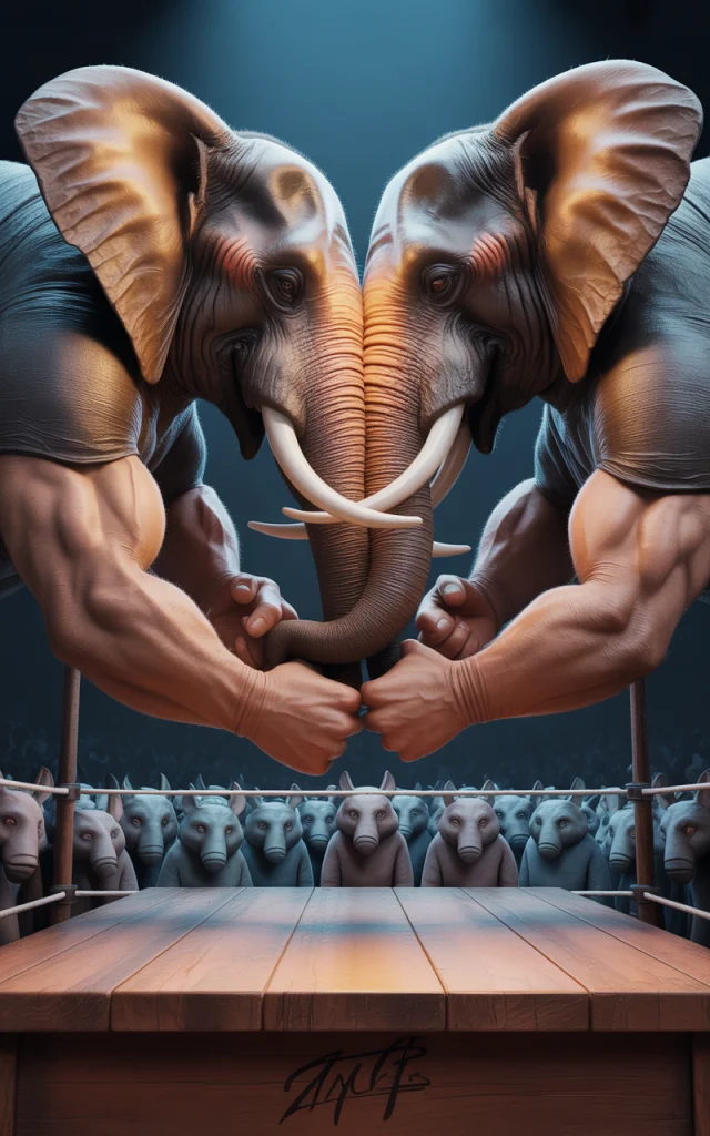 Surreal Elephant Arm Wrestling 3D Art: Ideogram Test - v3.0 - Image 4