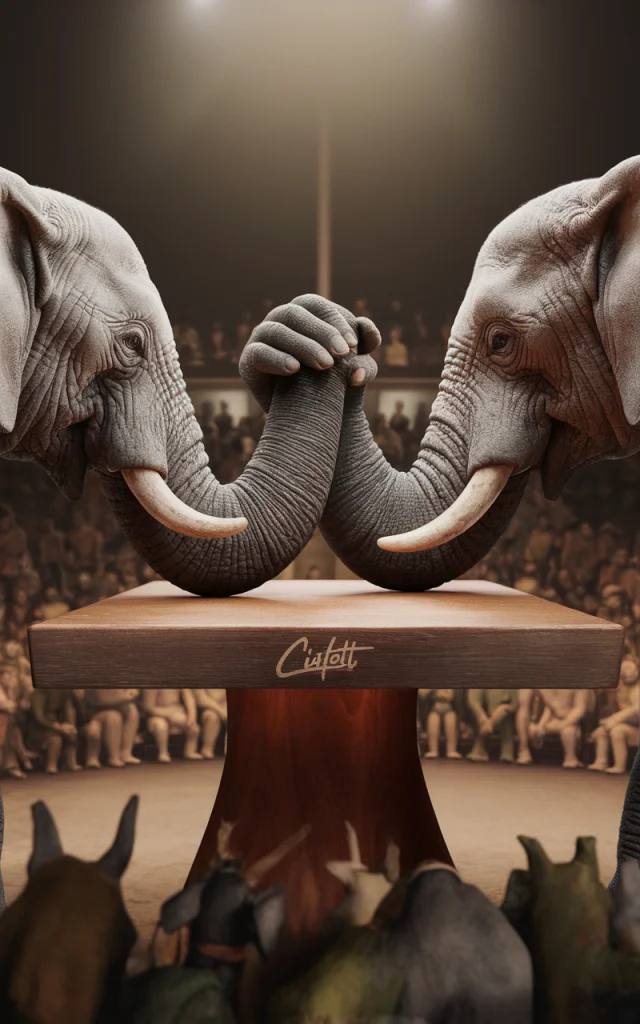 Elephant Arm Wrestling AI Art: Ideogram v2a, v2, v3 Review - v2.0 - Image 3