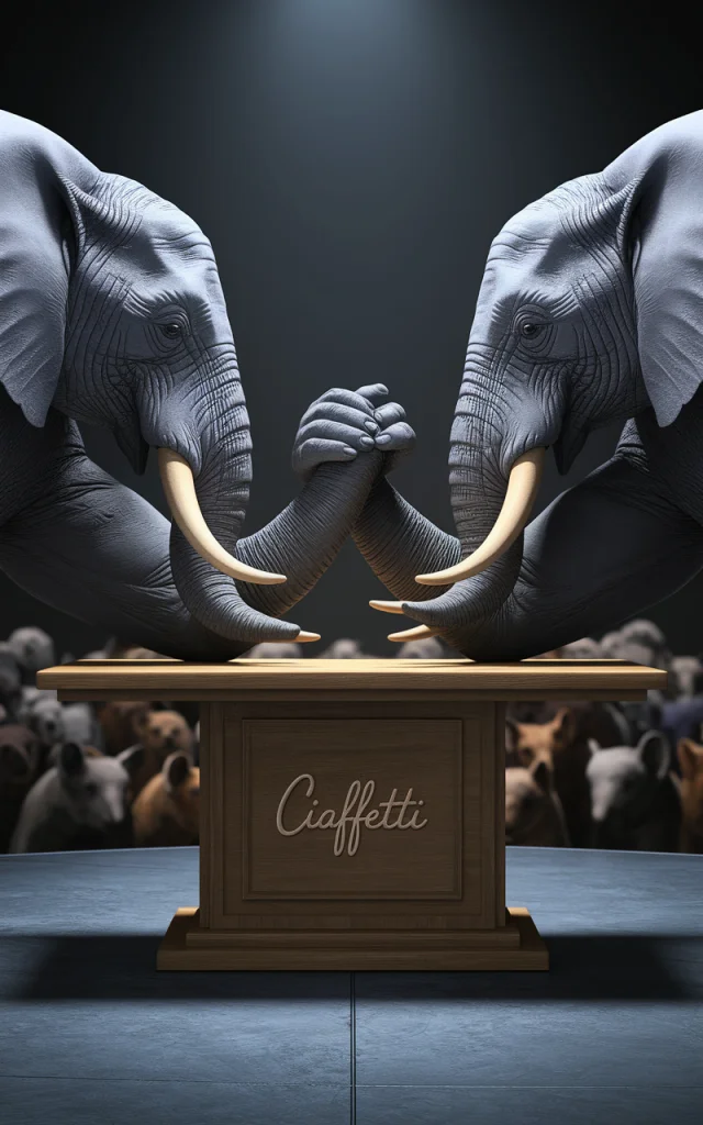 Elephant Arm Wrestling AI Art: Ideogram v2a, v2, v3 Review - v2a - Image 1