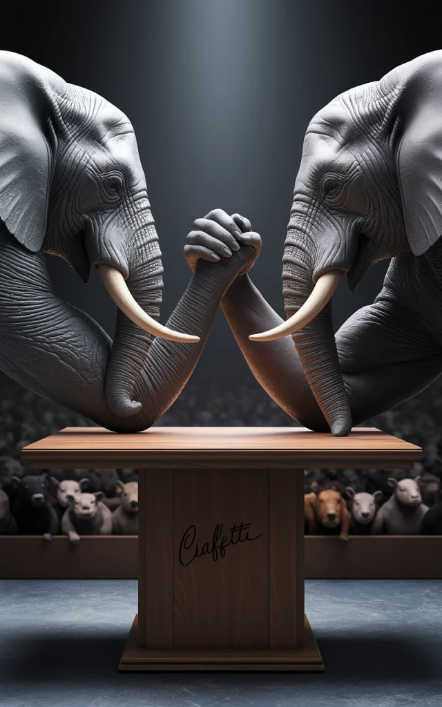Elephant Arm Wrestling AI Art: Ideogram v2a, v2, v3 Review - v2a - Image 2