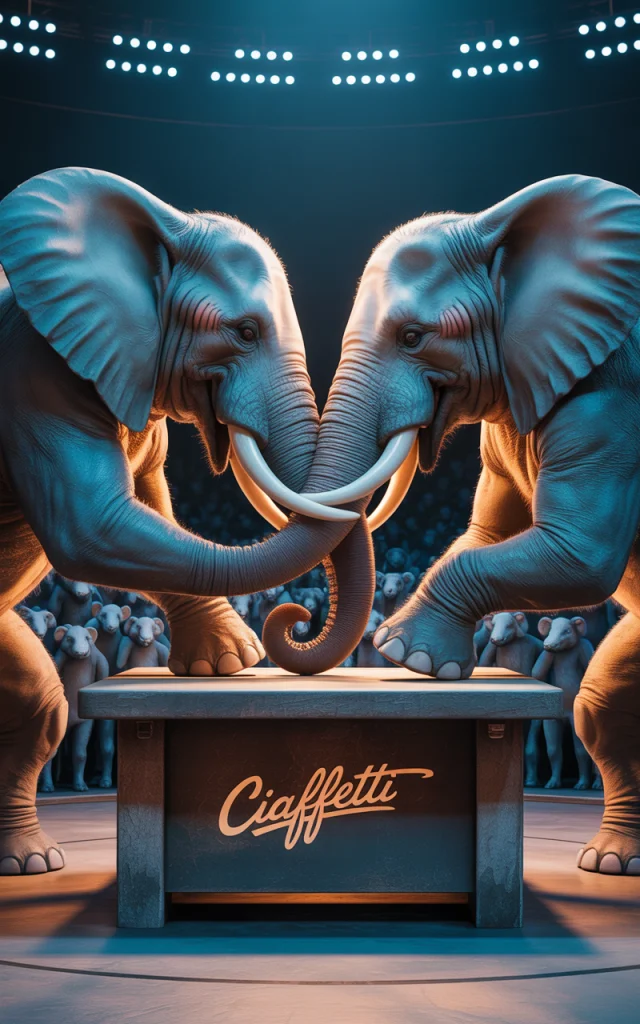 Elephant Arm Wrestling AI Art: Ideogram v2a, v2, v3 Review - v3.0 - Image 2
