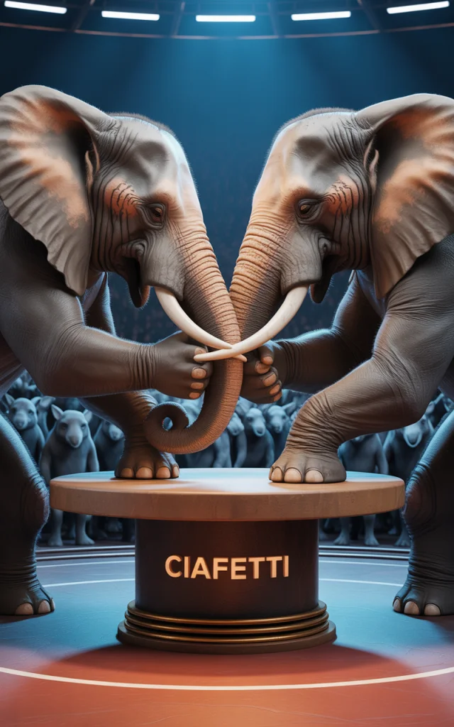 Elephant Arm Wrestling AI Art: Ideogram v2a, v2, v3 Review - v3.0 - Image 3