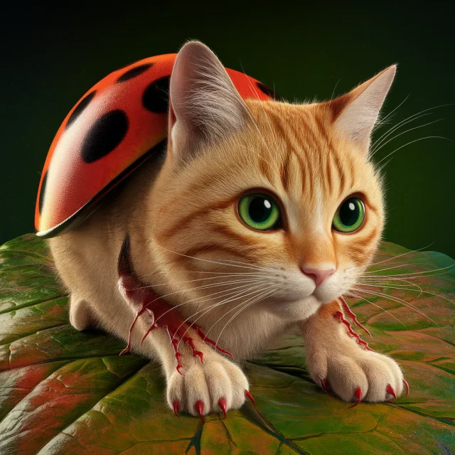 Ideogram: Best Hyperrealistic Cat Ladybug Art Generation - v2.0 - Image 2
