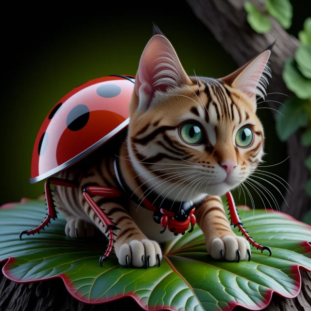 Ideogram: Best Hyperrealistic Cat Ladybug Art Generation - v2a - Image 4