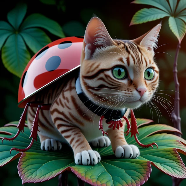 Ideogram: Best Hyperrealistic Cat Ladybug Art Generation - v2a - Image 3