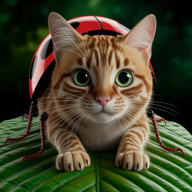 Ideogram: Best Hyperrealistic Cat Ladybug Art Generation - v2a - Image 2