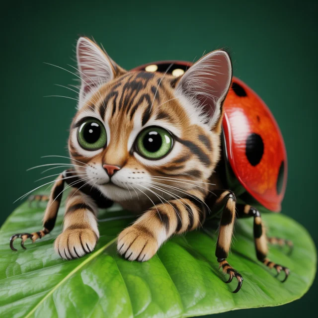 Ideogram: Best Hyperrealistic Cat Ladybug Art Generation - v3.0 - Image 1