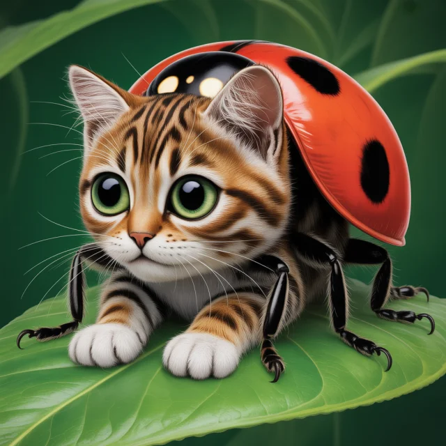 Ideogram: Best Hyperrealistic Cat Ladybug Art Generation - v3.0 - Image 2