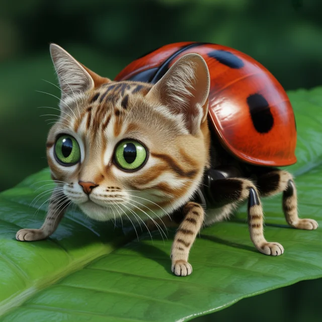 Ideogram: Best Hyperrealistic Cat Ladybug Art Generation - v3.0 - Image 3
