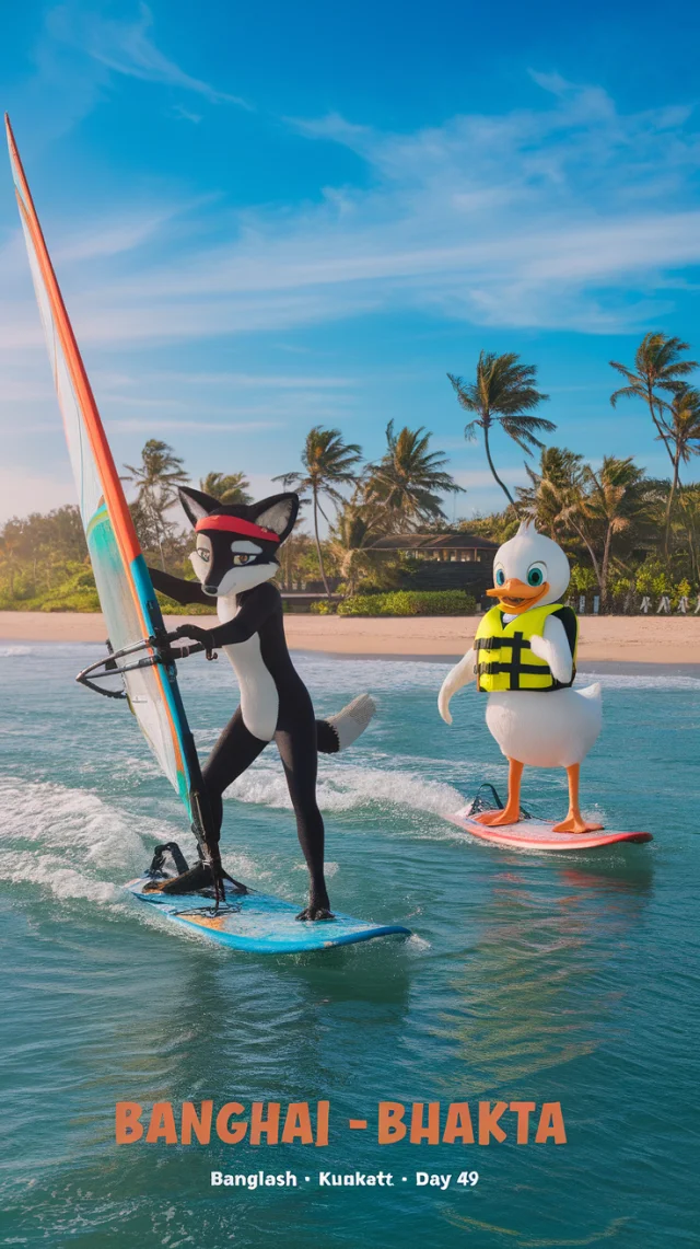 Ideogram: AI Windsurfing Fox & Duck Character Generation - v2.0 - Image 3