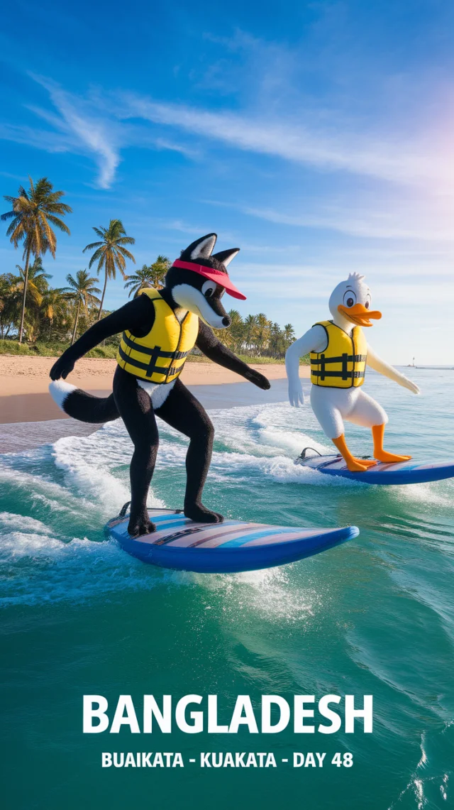 Ideogram: AI Windsurfing Fox & Duck Character Generation - v2a - Image 3