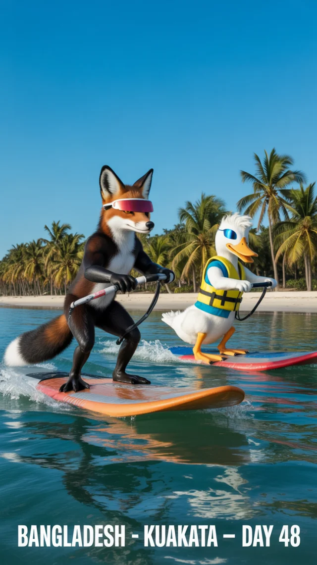Ideogram: AI Windsurfing Fox & Duck Character Generation - v3.0 - Image 4