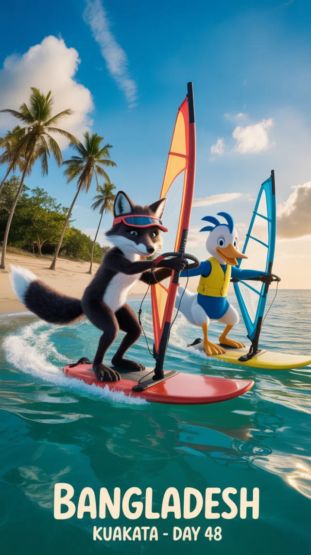 Ideogram: AI Windsurfing Fox & Duck Character Generation - v3.0 - Image 2