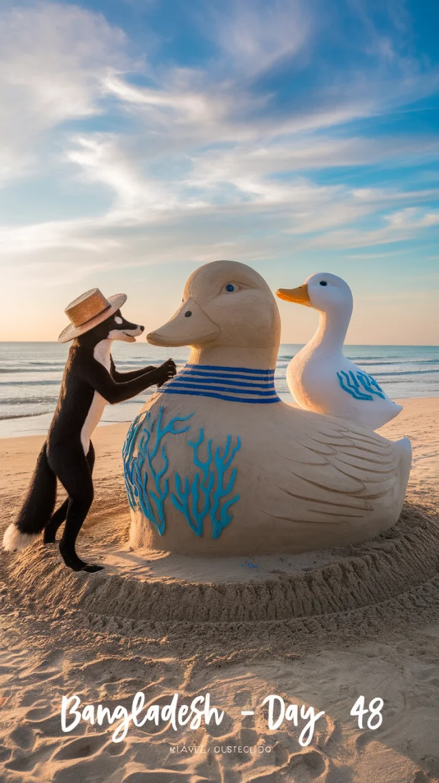 Ideogram AI: Fox & Duck Beach Art Generation Compared - v2.0 - Image 4