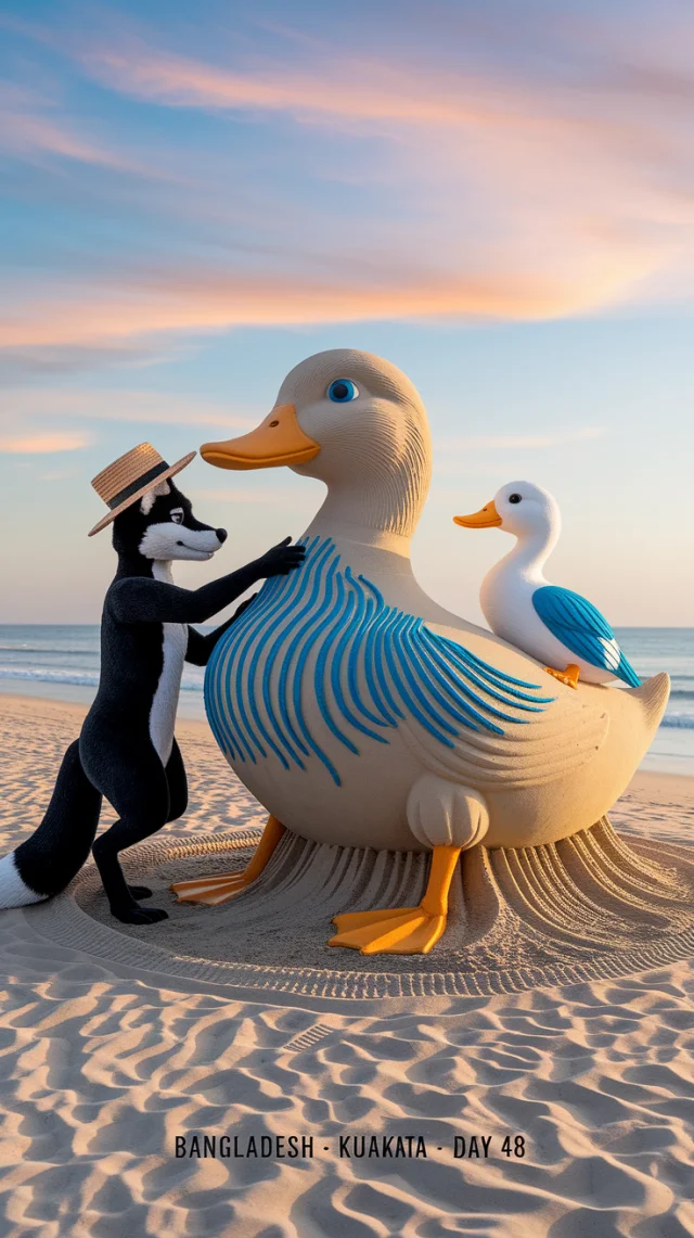 Ideogram AI: Fox & Duck Beach Art Generation Compared - v2a - Image 3