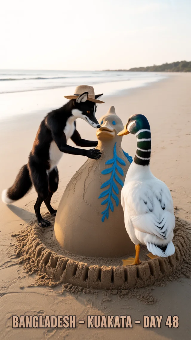 Ideogram AI: Fox & Duck Beach Art Generation Compared - v3.0 - Image 3