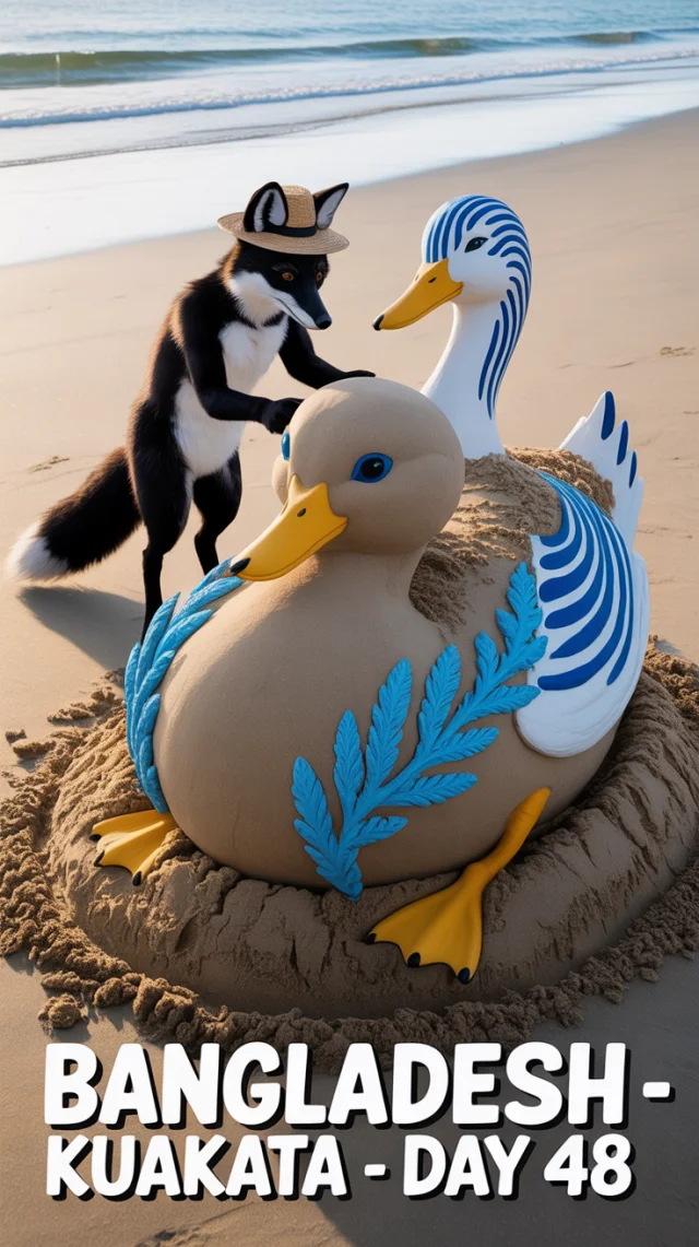 Ideogram AI: Fox & Duck Beach Art Generation Compared - v3.0 - Image 2