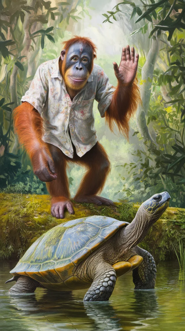 Ideogram Orangutan Turtle Painting: Version Comparison - v2.0 - Image 4