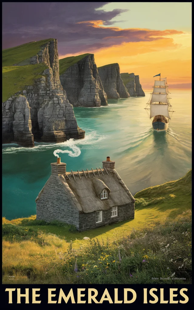 Vintage Travel Poster AI Art: Ideogram Version Comparison - v2.0 - Image 1