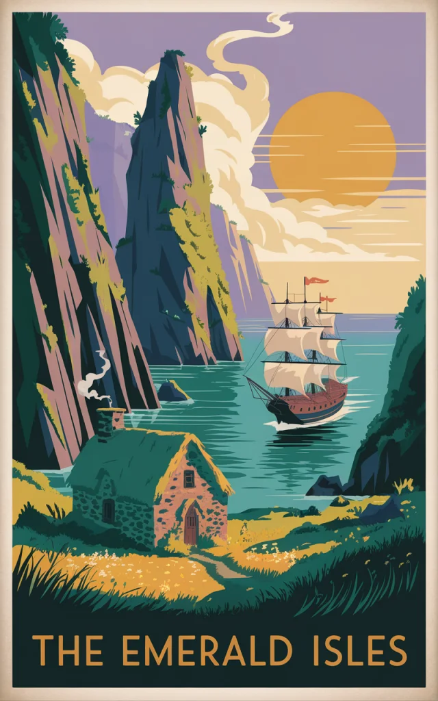 Vintage Travel Poster AI Art: Ideogram Version Comparison - v2.0 - Image 4