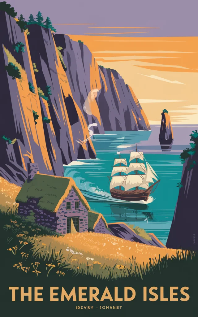 Vintage Travel Poster AI Art: Ideogram Version Comparison - v2.0 - Image 3