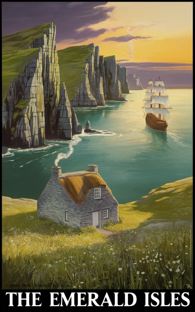 Vintage Travel Poster AI Art: Ideogram Version Comparison - v2.0 - Image 2