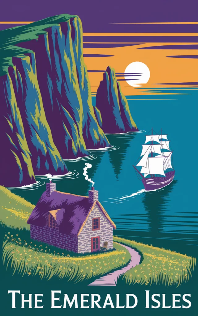 Vintage Travel Poster AI Art: Ideogram Version Comparison - v2a - Image 4