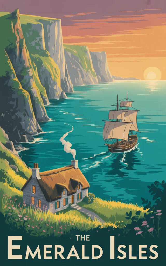 Vintage Travel Poster AI Art: Ideogram Version Comparison - v3.0 - Image 1