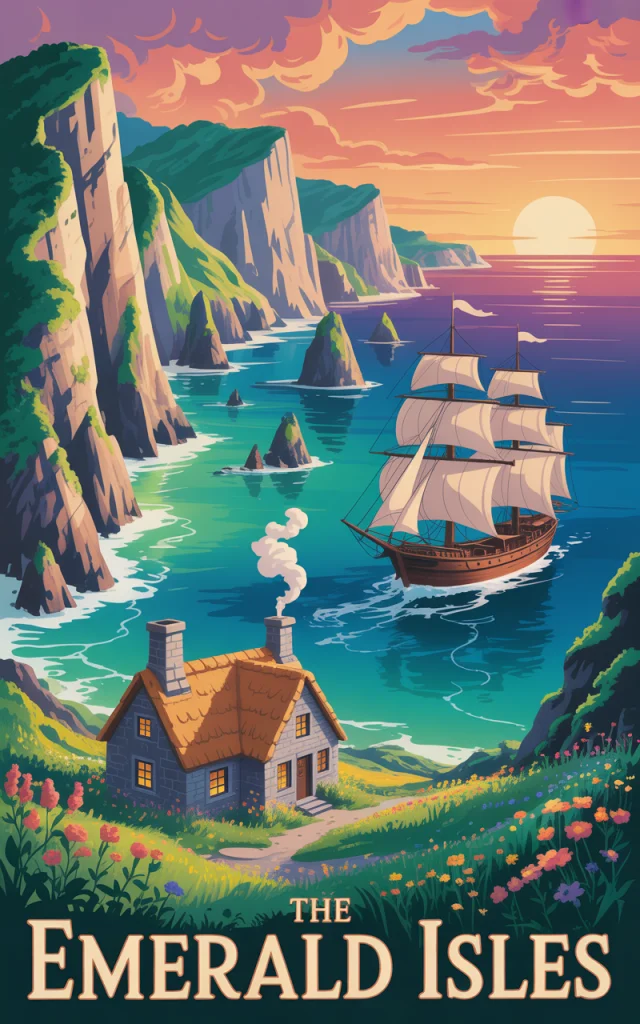 Vintage Travel Poster AI Art: Ideogram Version Comparison - v3.0 - Image 3